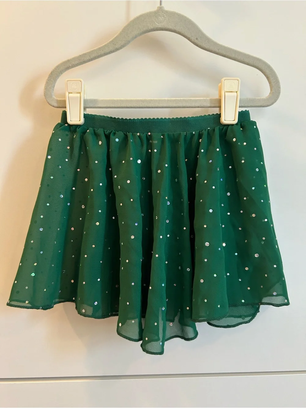 Emerald Green Dance Leotard & Skirt Set - Size 130 (7/8)